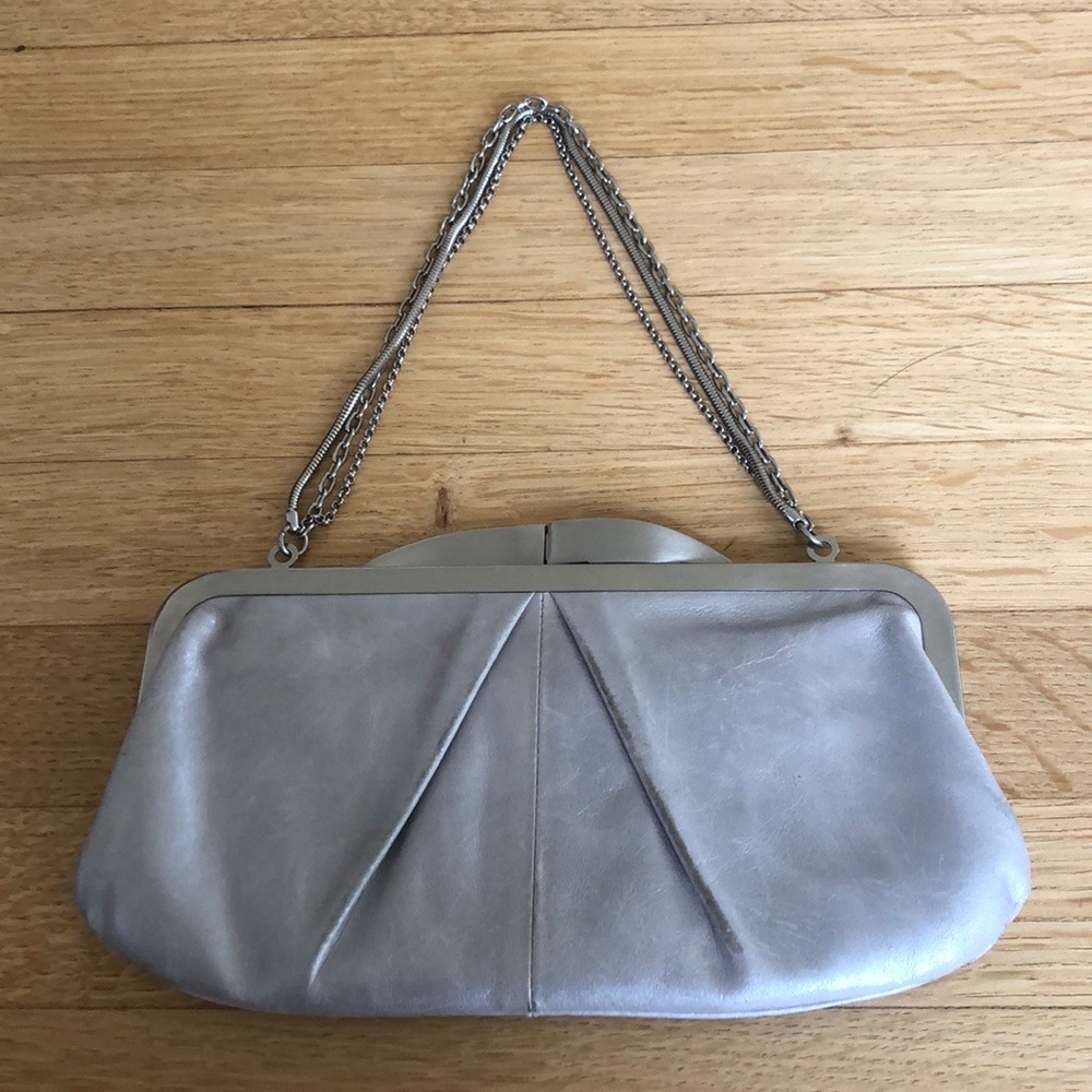 HOBO international clutch with silver chain